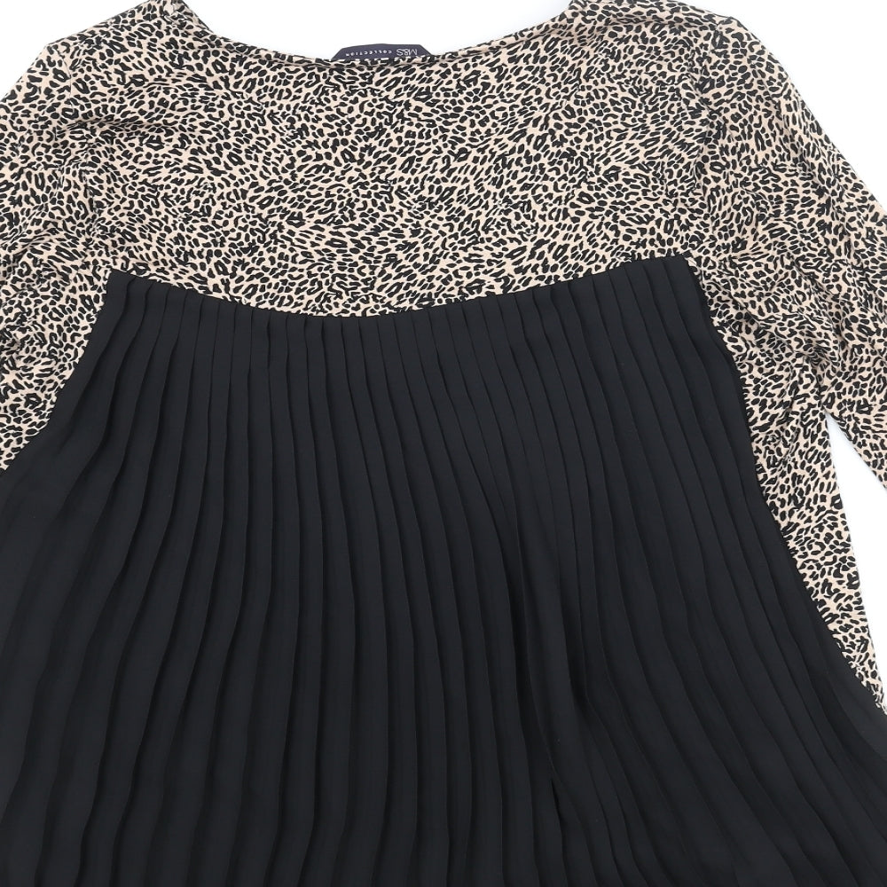Womens UK Size 8 Marks and Spencer Beige Basic Blouse