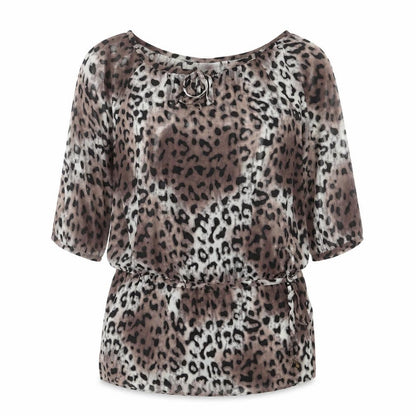 Womens UK Size 10 NEXT Brown Tunic Blouse
