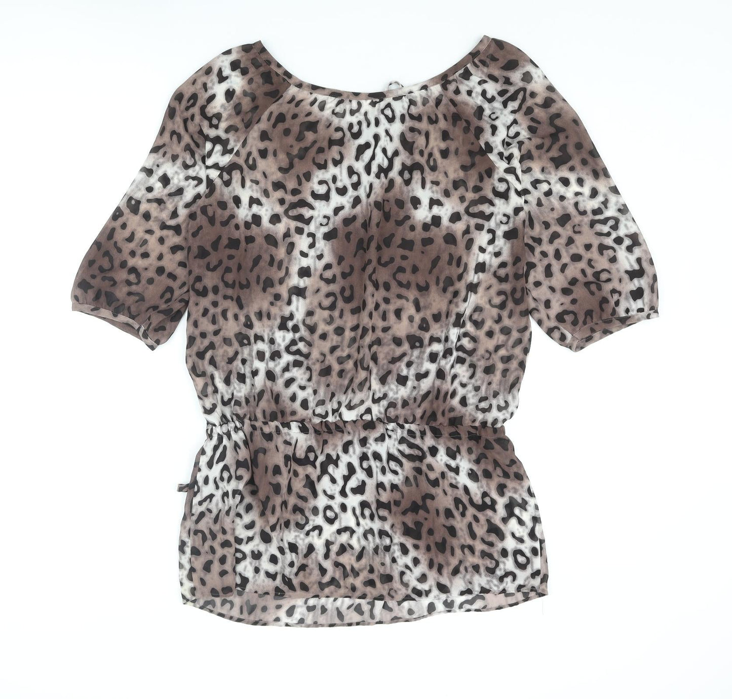 Womens UK Size 10 NEXT Brown Tunic Blouse