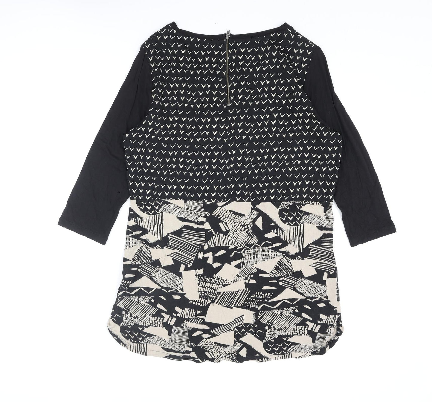Womens UK Size 12 NEXT Black Tunic Blouse