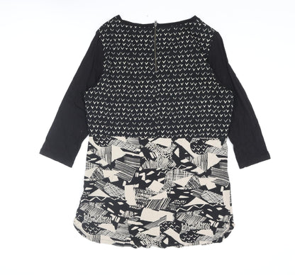 Womens UK Size 12 NEXT Black Tunic Blouse