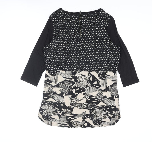 Womens UK Size 12 NEXT Black Tunic Blouse