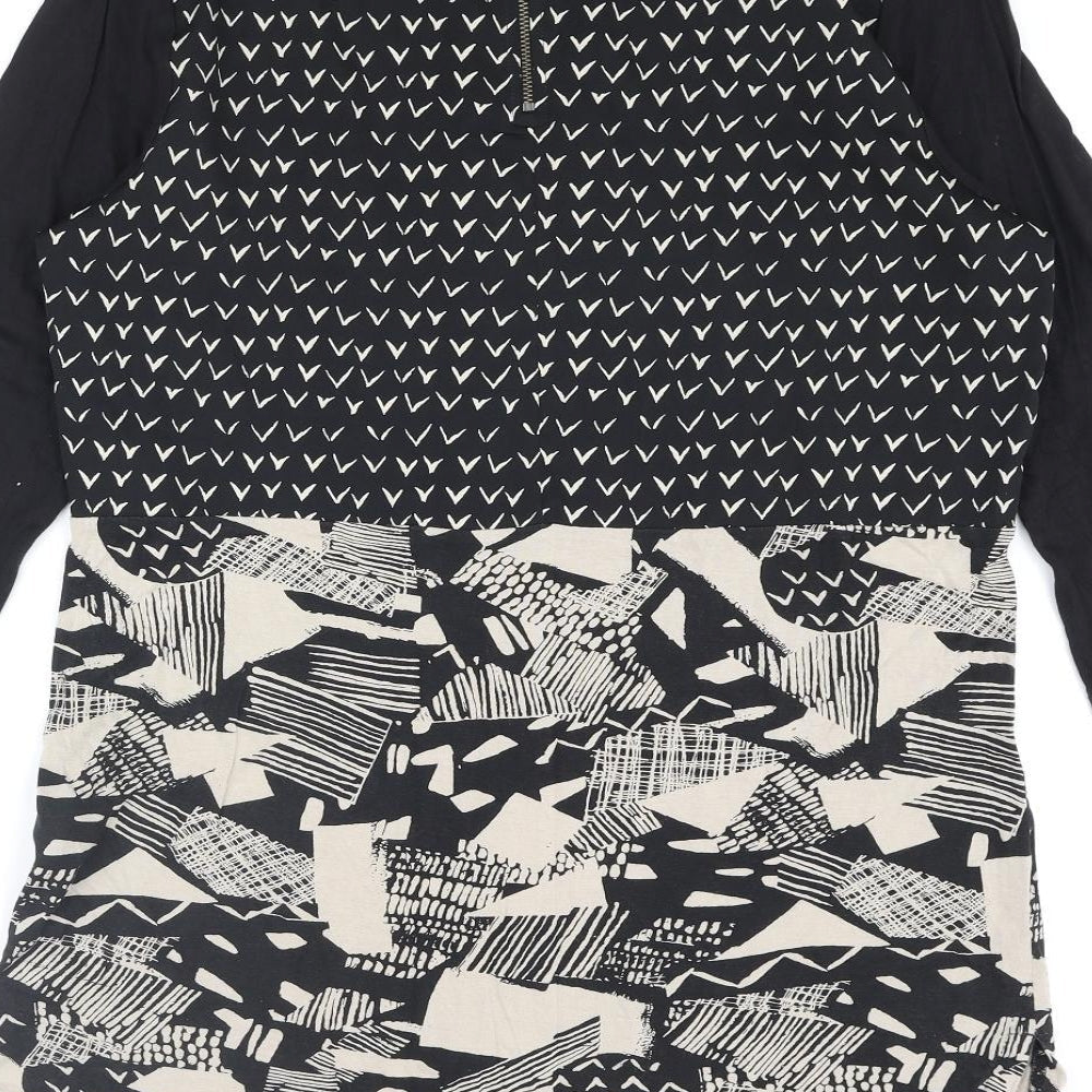 Womens UK Size 12 NEXT Black Tunic Blouse