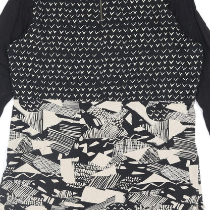 Womens UK Size 12 NEXT Black Tunic Blouse