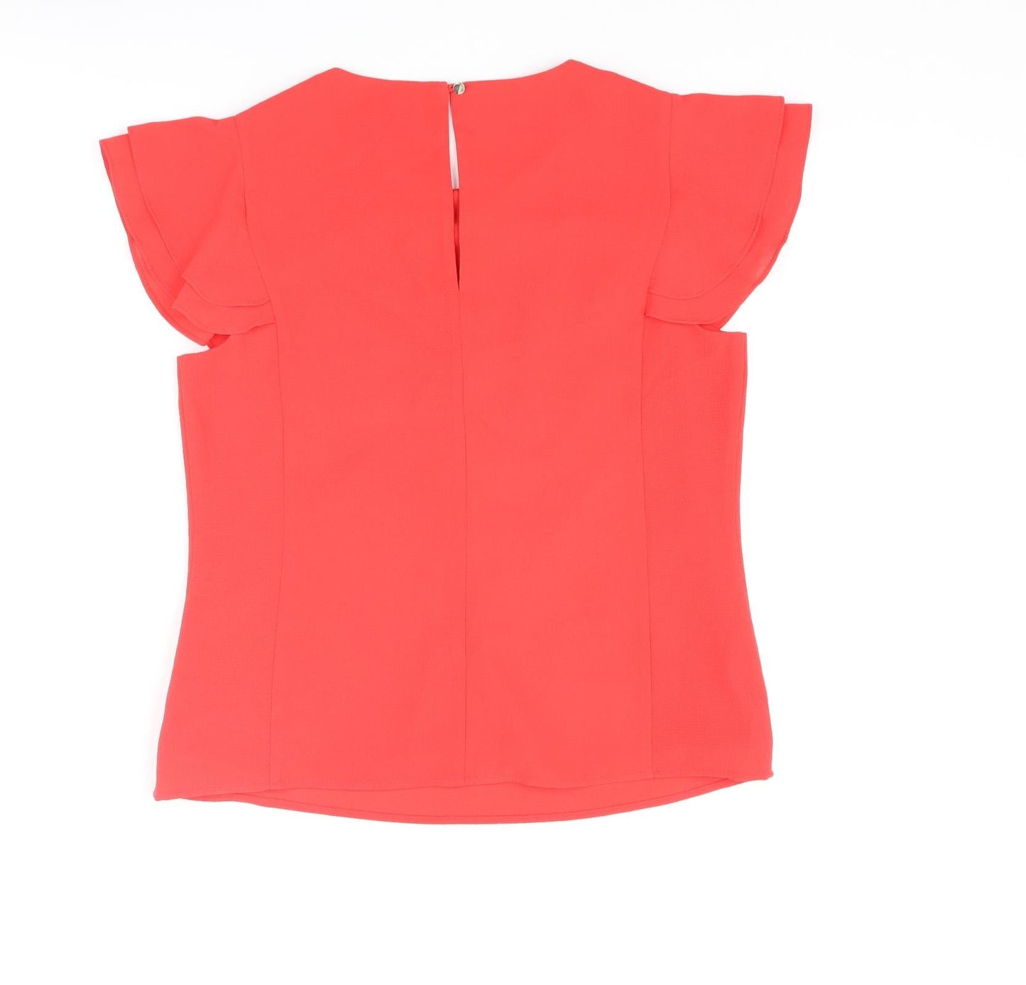 Womens UK Size 10 Damsel in a Dress Red Basic Blouse