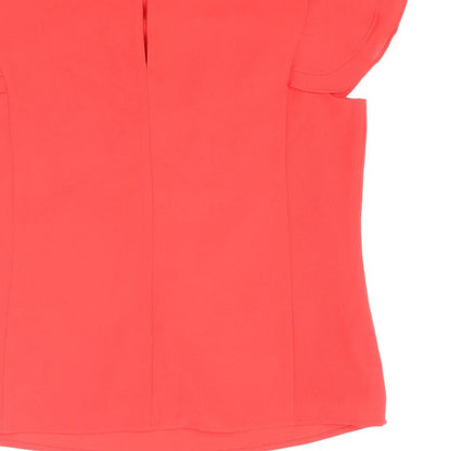 Womens UK Size 10 Damsel in a Dress Red Basic Blouse