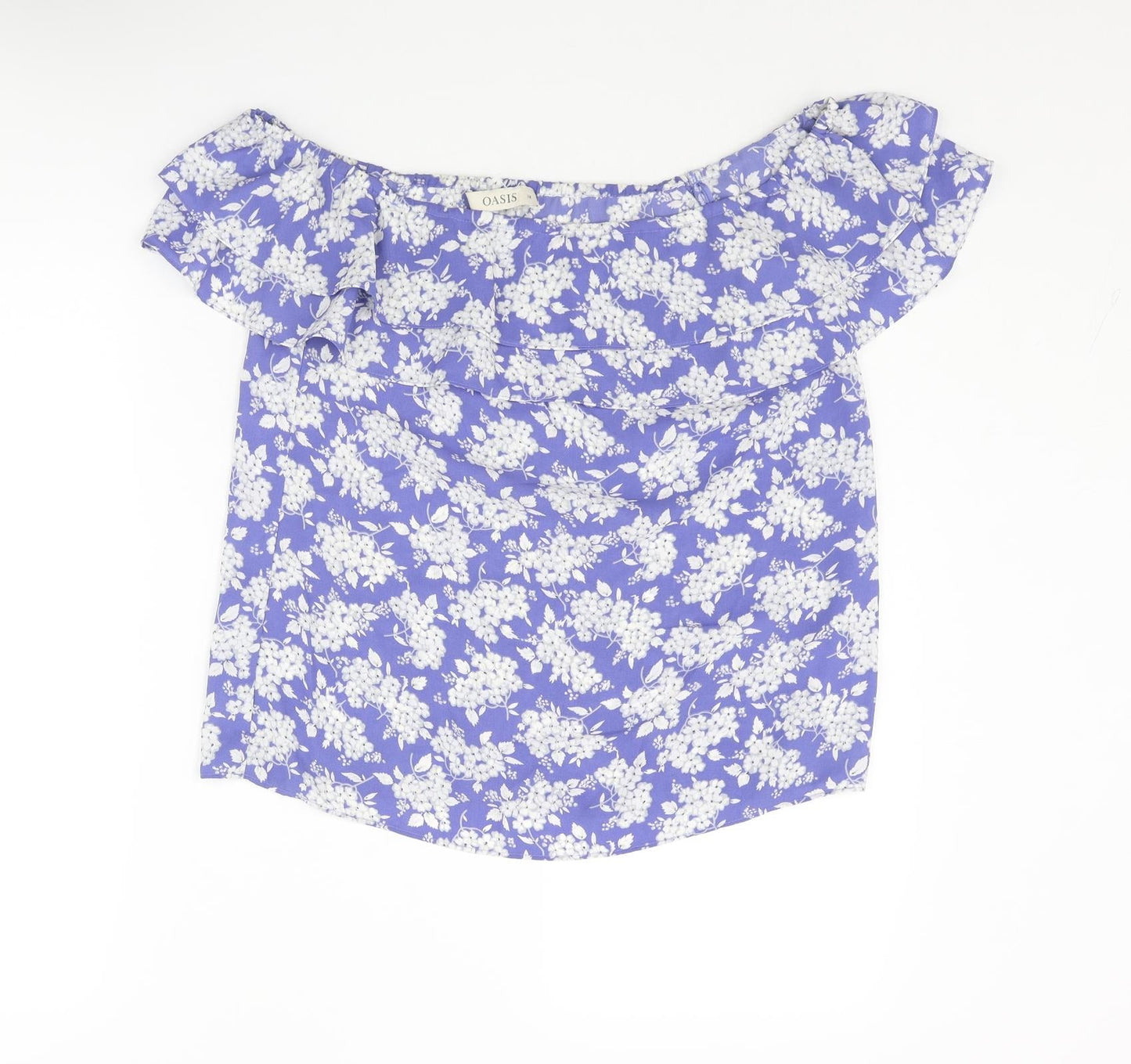 Womens UK Size 10 Oasis Blue Basic Blouse