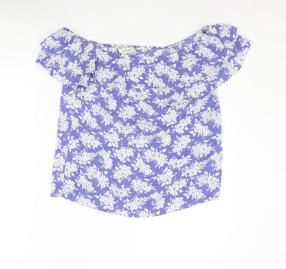 Womens UK Size 10 Oasis Blue Basic Blouse