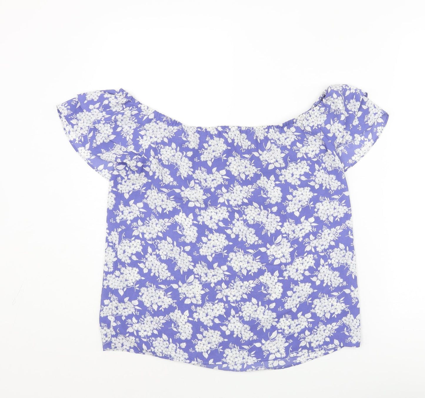 Womens UK Size 10 Oasis Blue Basic Blouse