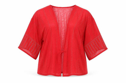 Womens UK Size 12 NEXT Red Kimono Blouse