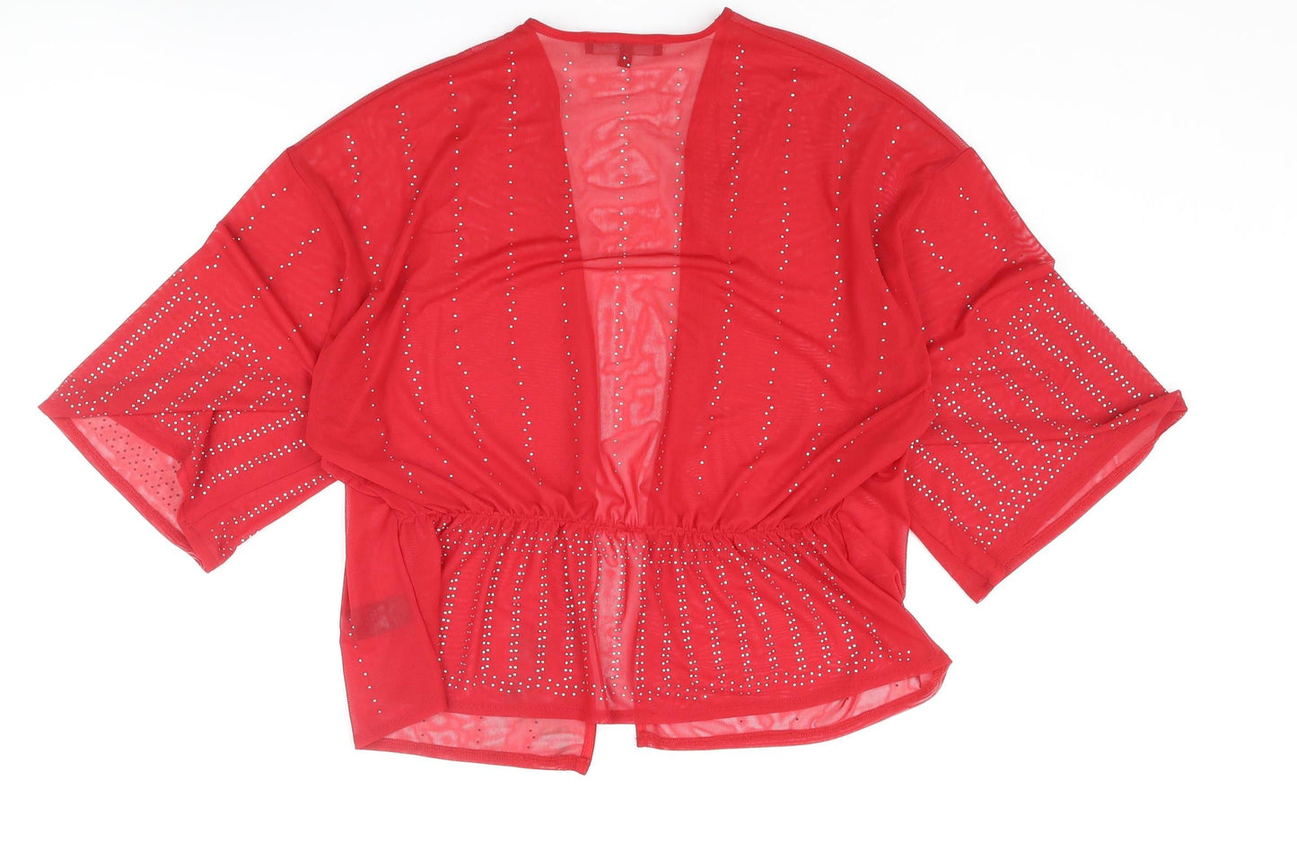 Womens UK Size 12 NEXT Red Kimono Blouse