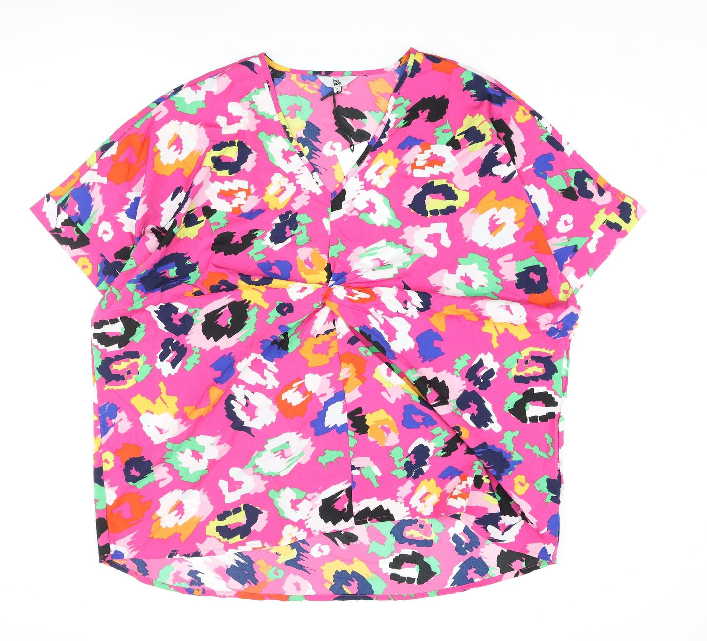 Womens UK Size 18 Be You Multicoloured Basic Blouse