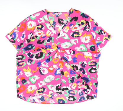 Womens UK Size 18 Be You Multicoloured Basic Blouse