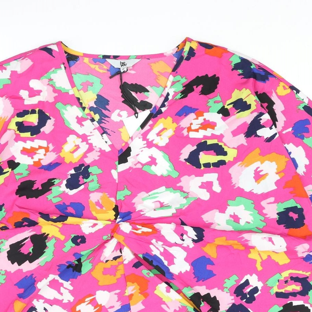 Womens UK Size 18 Be You Multicoloured Basic Blouse