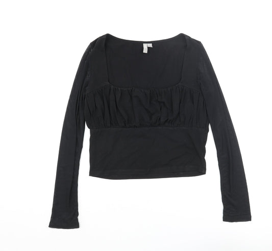 Womens UK Size 12 ASOS Black Basic Blouse