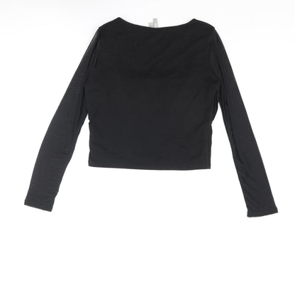 Womens UK Size 12 ASOS Black Basic Blouse