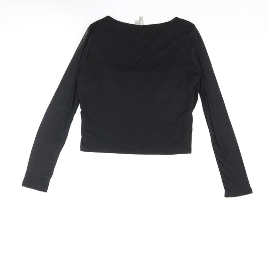 Womens UK Size 12 ASOS Black Basic Blouse