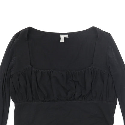 Womens UK Size 12 ASOS Black Basic Blouse