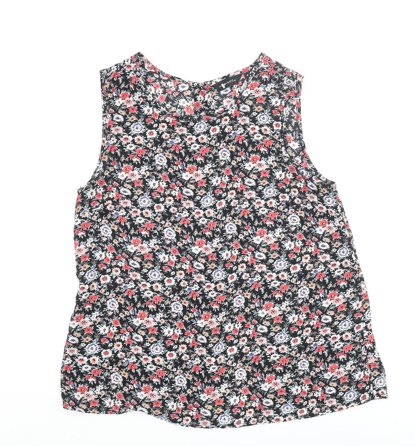 Womens UK Size 8 New Look Multicoloured Basic Blouse