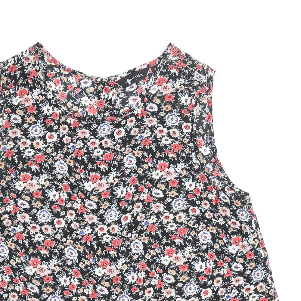 Womens UK Size 8 New Look Multicoloured Basic Blouse