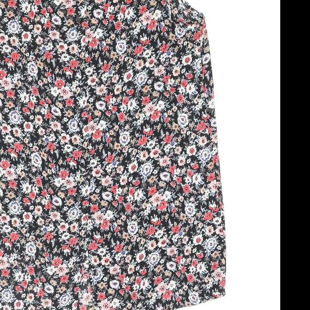 Womens UK Size 8 New Look Multicoloured Basic Blouse