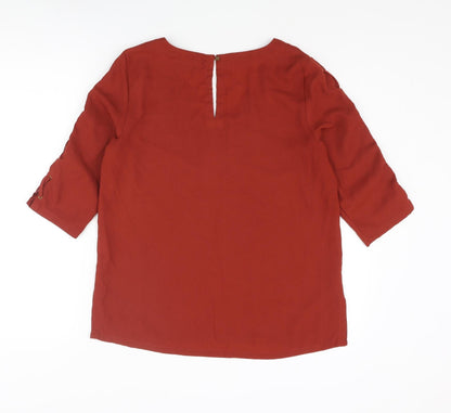 Womens UK Size 8 River Island Red Basic Blouse