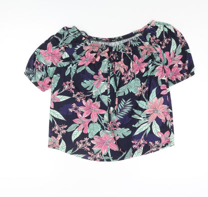 Womens UK Size 10 Roman Multicoloured Basic Blouse