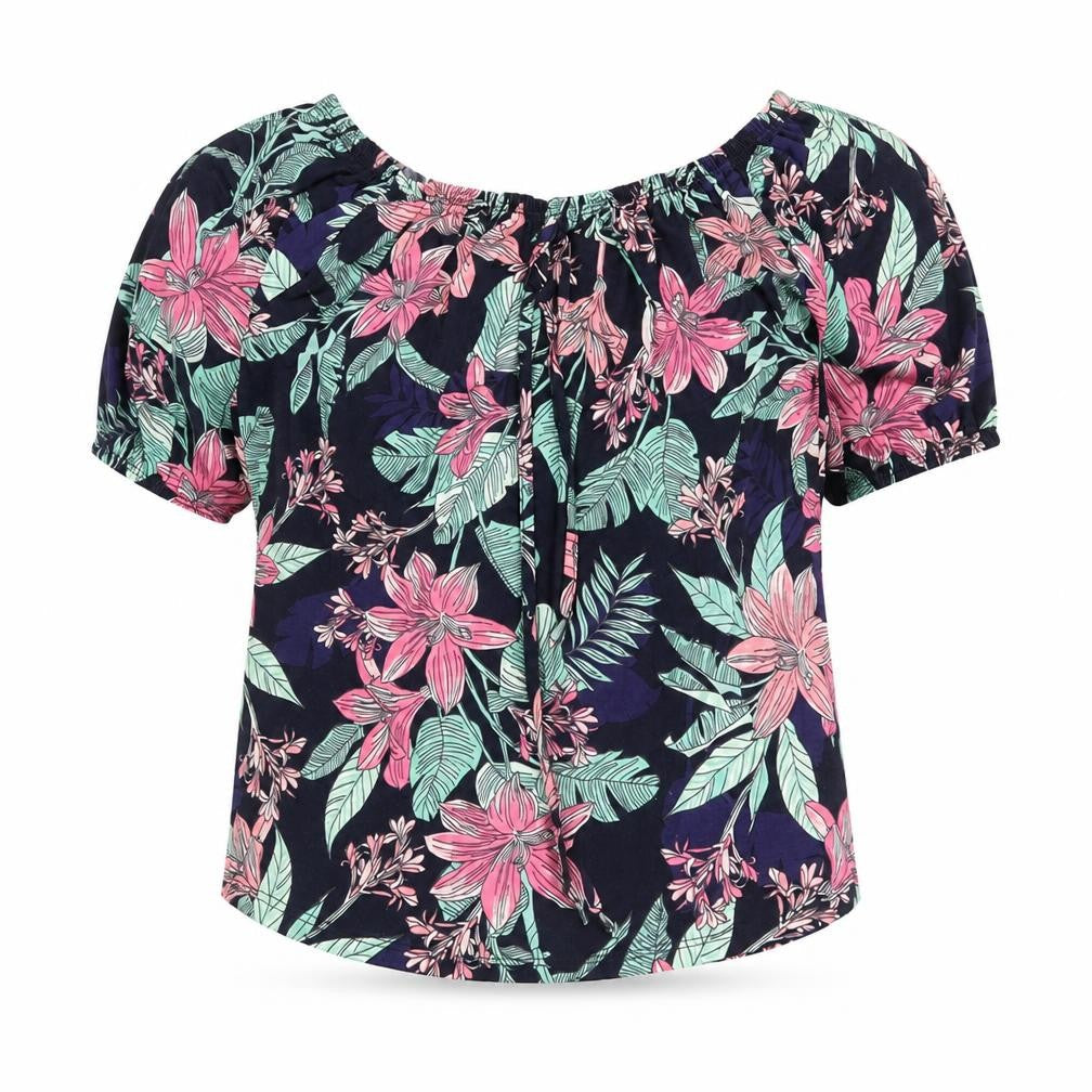 Womens UK Size 10 Roman Multicoloured Basic Blouse