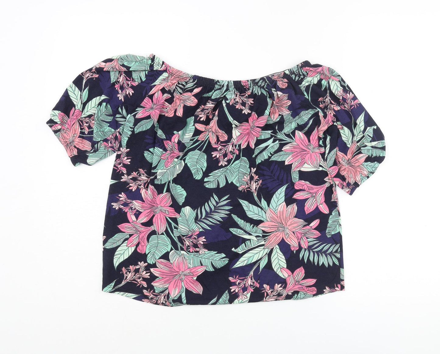 Womens UK Size 10 Roman Multicoloured Basic Blouse