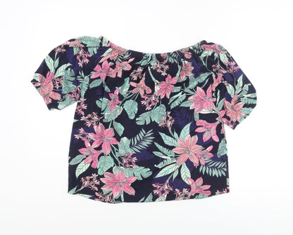 Womens UK Size 10 Roman Multicoloured Basic Blouse