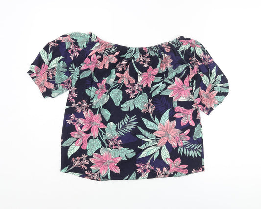 Womens UK Size 10 Roman Multicoloured Basic Blouse