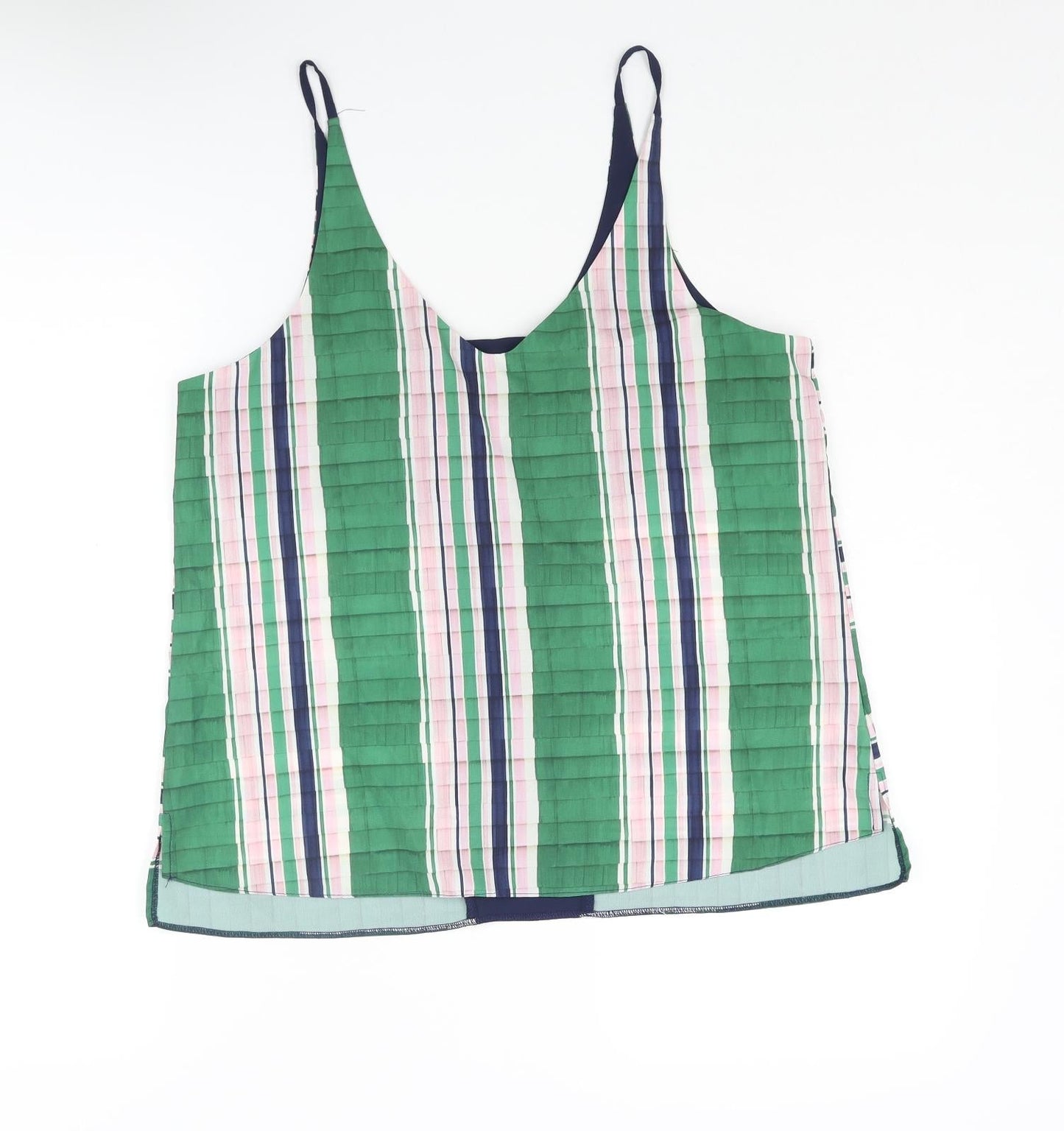 Womens UK Size 12 Topshop Green Camisole Blouse