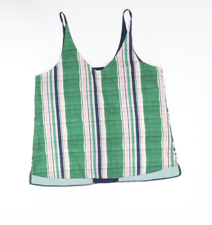 Womens UK Size 12 Topshop Green Camisole Blouse
