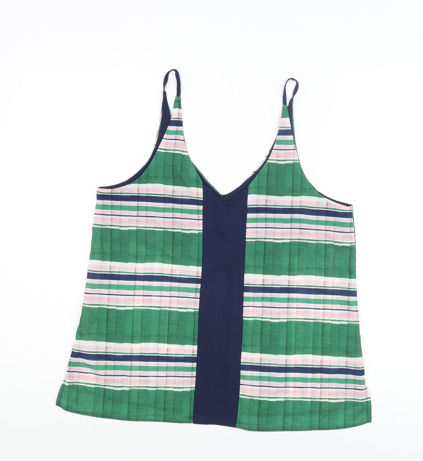 Womens UK Size 12 Topshop Green Camisole Blouse