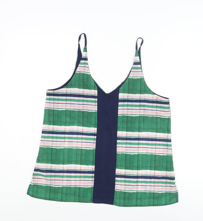 Womens UK Size 12 Topshop Green Camisole Blouse