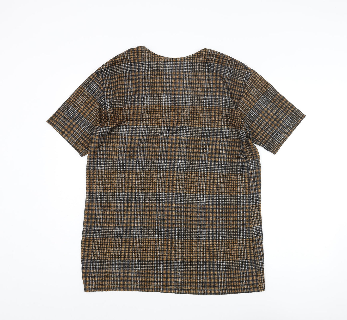 Womens UK Size M Zara Brown Basic Blouse