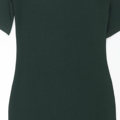 Dorothy Perkins Womens Green Polyester Bodycon Size 12 Scoop Neck Pullover