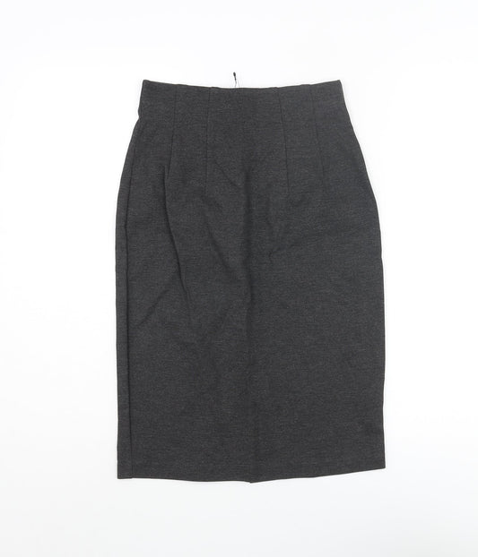 Marks and Spencer Womens Grey Polyester Straight & Pencil Skirt Size 6