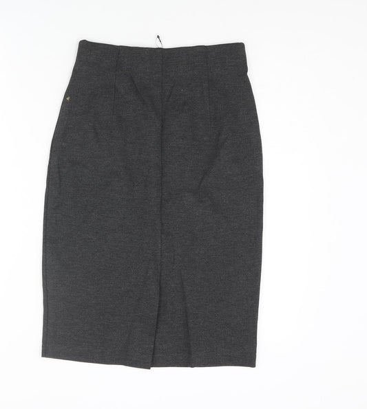 Marks and Spencer Womens Grey Polyester Straight & Pencil Skirt Size 6