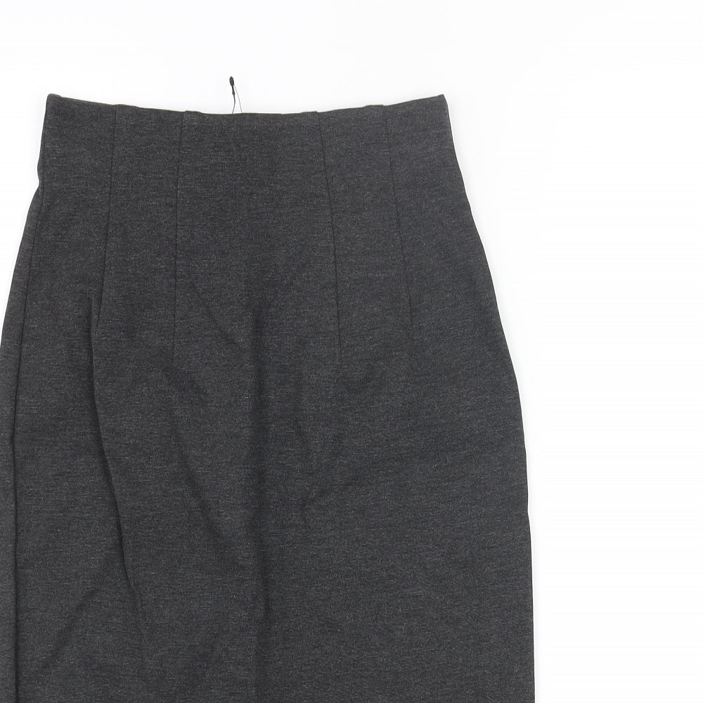 Marks and Spencer Womens Grey Polyester Straight & Pencil Skirt Size 6