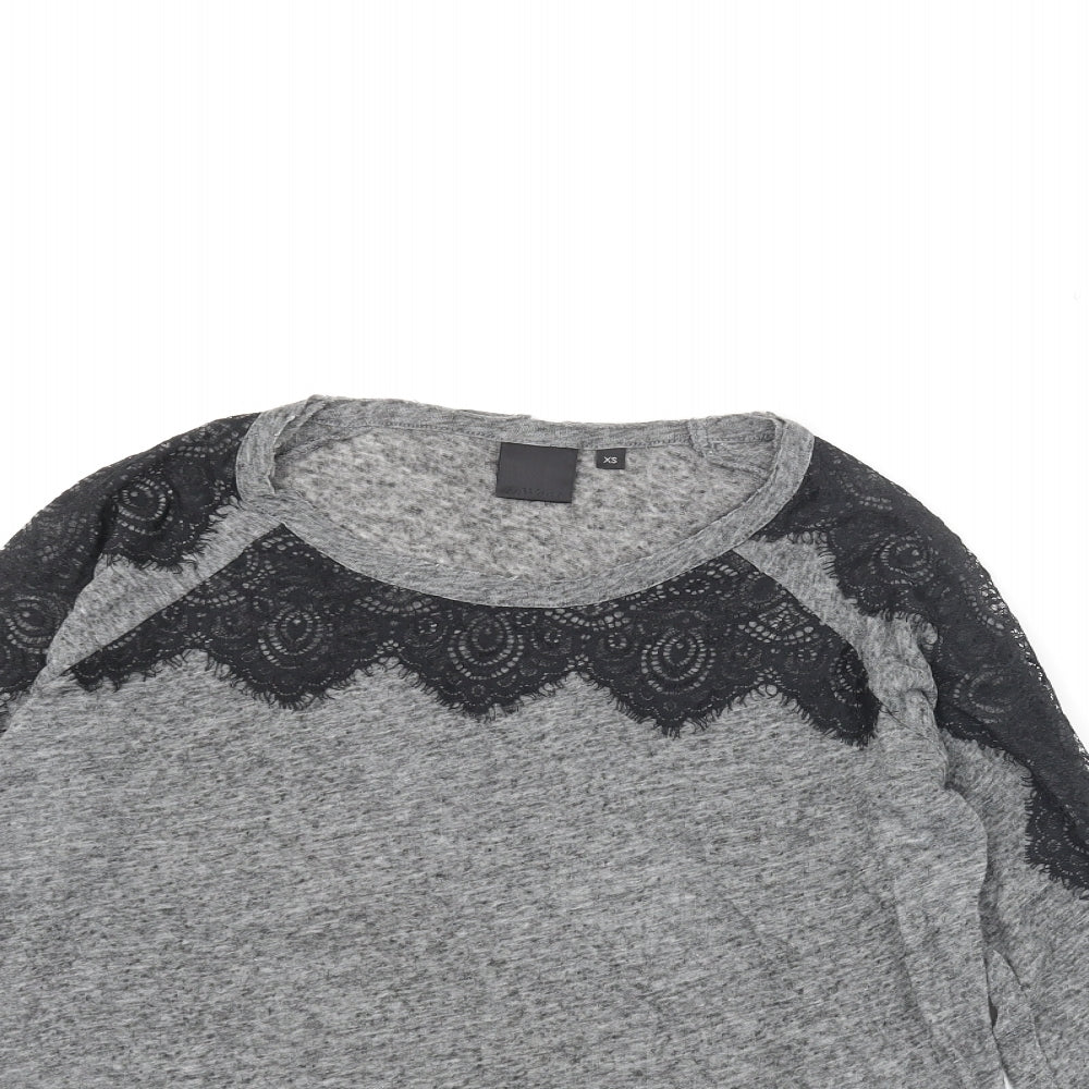 Womens UK Size XS InWear Grey Basic Blouse
