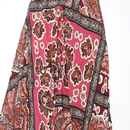 QED London Womens Multicoloured Geometric Polyester Shift Size 10 V-Neck Pullover