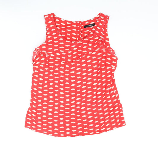 Womens UK Size 12 Oasis Red Basic Blouse