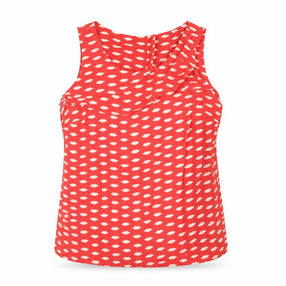 Womens UK Size 12 Oasis Red Basic Blouse