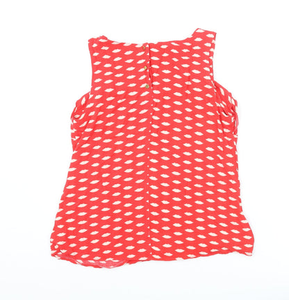 Womens UK Size 12 Oasis Red Basic Blouse
