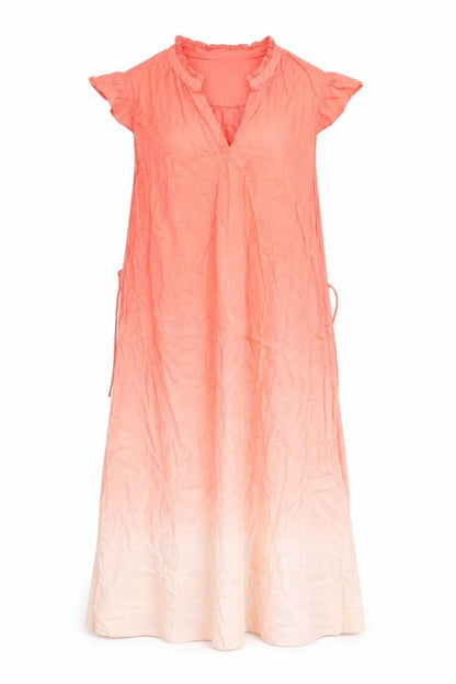 Per Una Womens Pink Cotton A-Line Size 6 V-Neck Pullover - Gradient