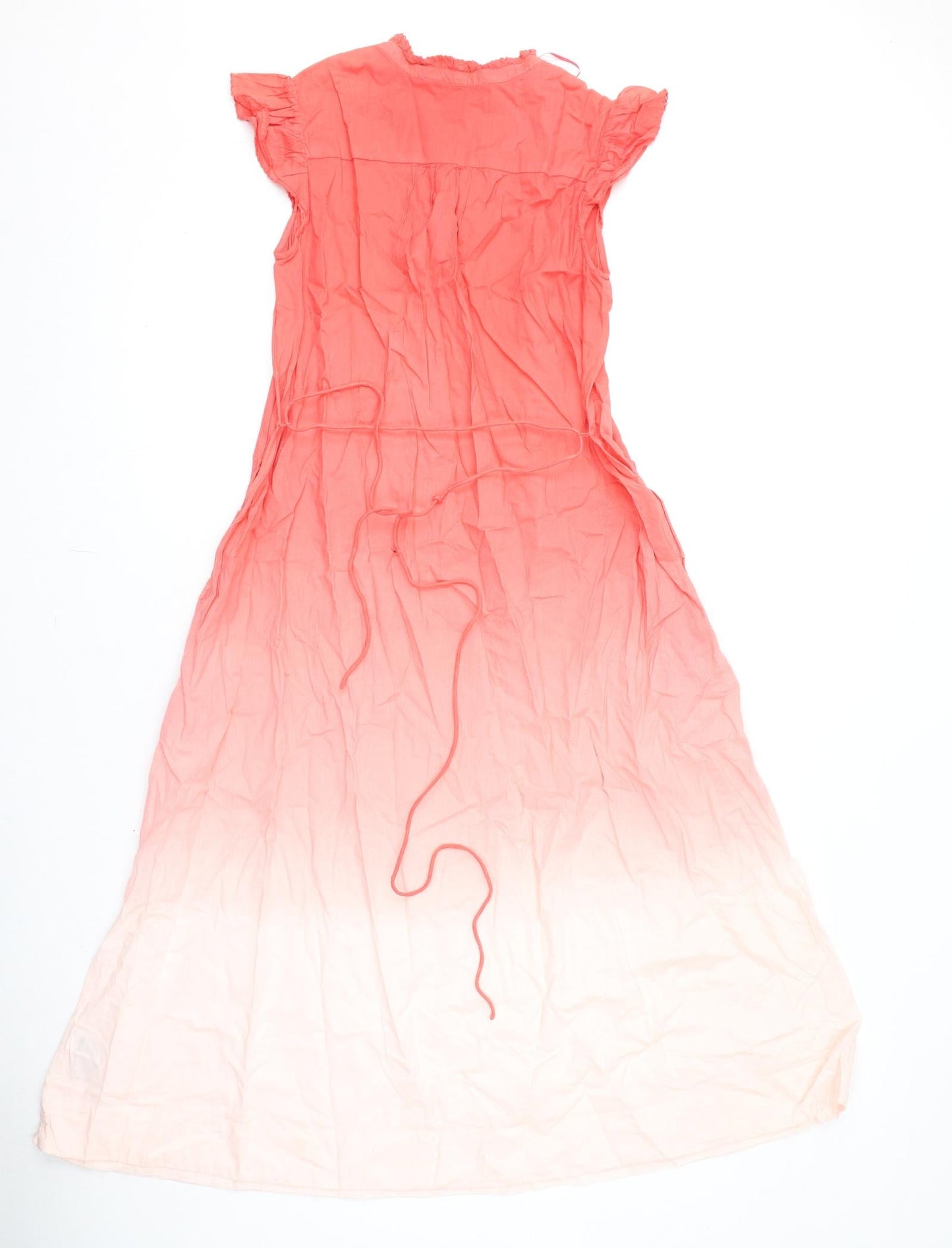 Per Una Womens Pink Cotton A-Line Size 6 V-Neck Pullover - Gradient