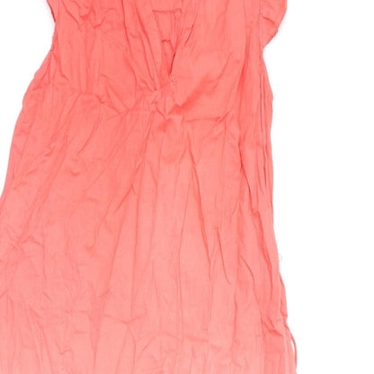 Per Una Womens Pink Cotton A-Line Size 6 V-Neck Pullover - Gradient