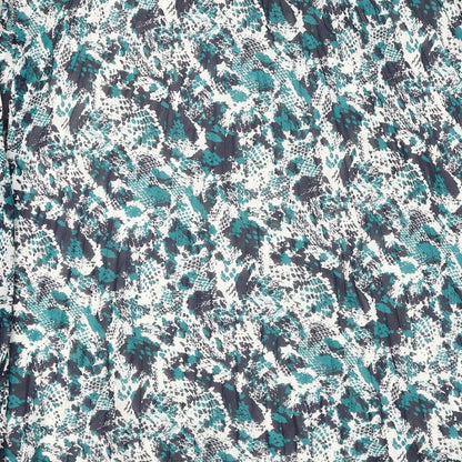 Marks and Spencer Womens Multicoloured Animal Print Polyester Pleated Skirt Size 22 - Snake Skin Print