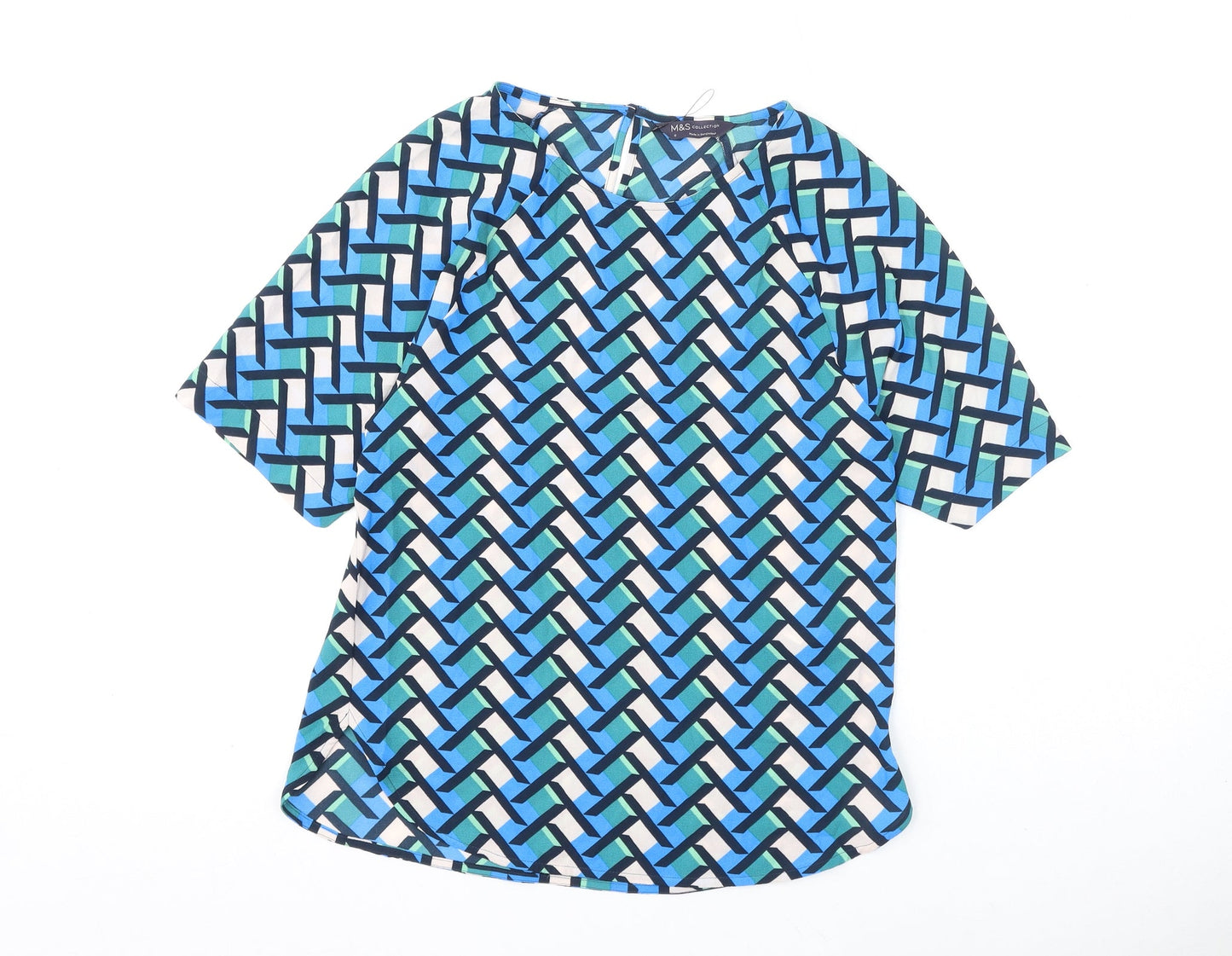 Womens UK Size 6 Marks and Spencer Multicoloured Basic Blouse